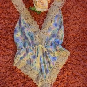 Vintage Floral & Lace Bodysuit